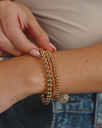 Beaded Bracelet & Delicate Threader Earrings Set
