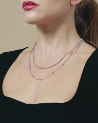 Layered Beaded Chain Necklace