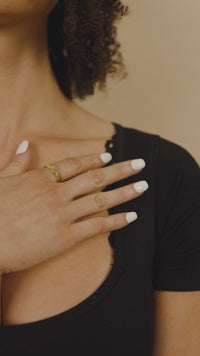 Sterling Silver Dixie Ribbed Signet Ring