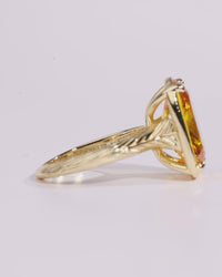 Sterling Silver Elongated Cushion Canary CZ Cocktail Ring
