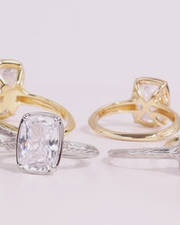 Sterling Silver Mini Elongated Cushion Ring