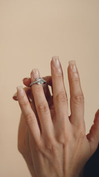 Sterling Silver Princess Cut CZ Promise Ring