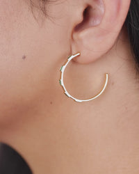 Sterling Silver Asher Flat Polished Hoops