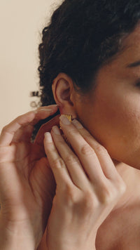 Haydée Triple Textured Drop Stud Earrings