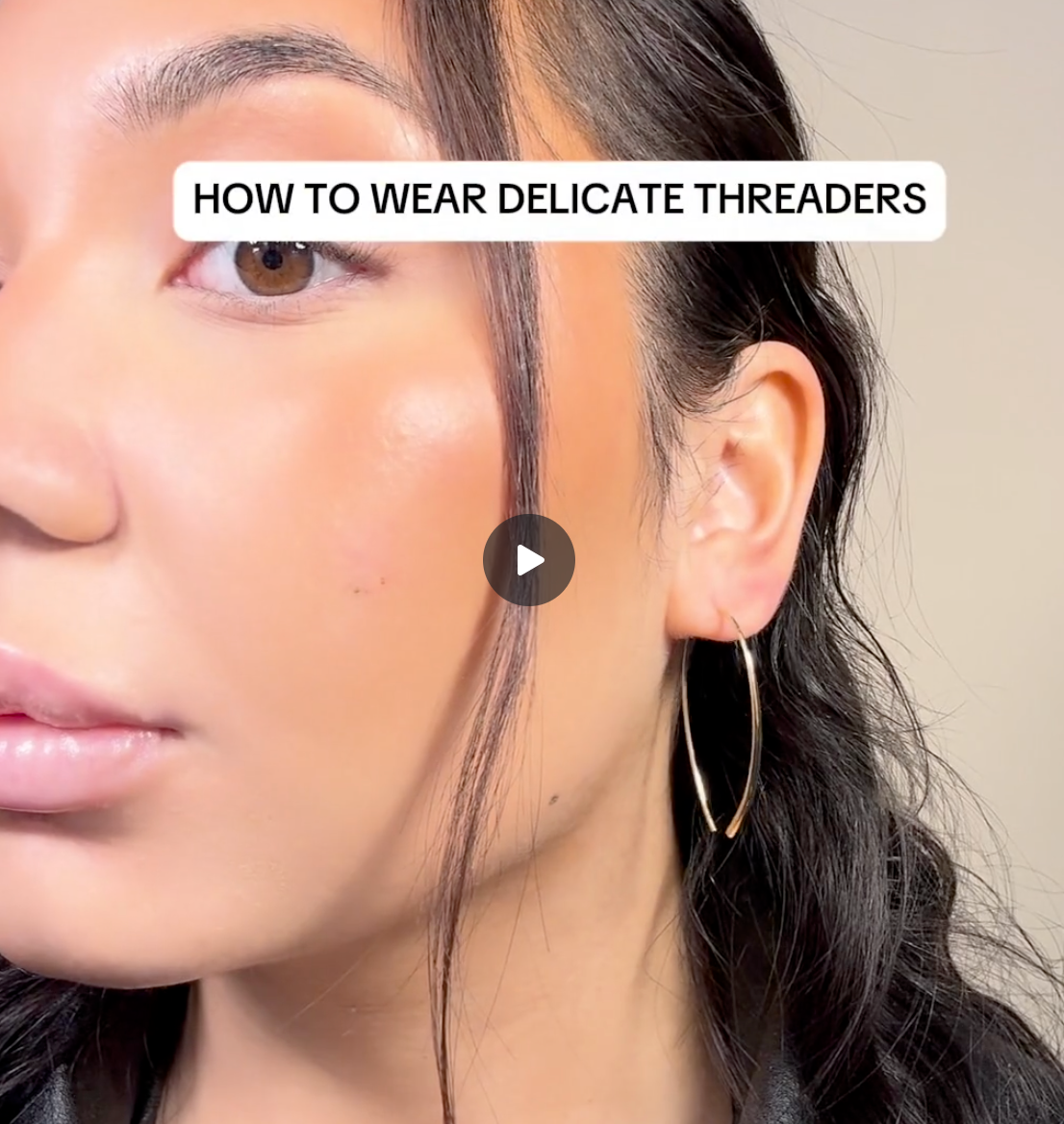 Delicate Threader Hoop Earrings
