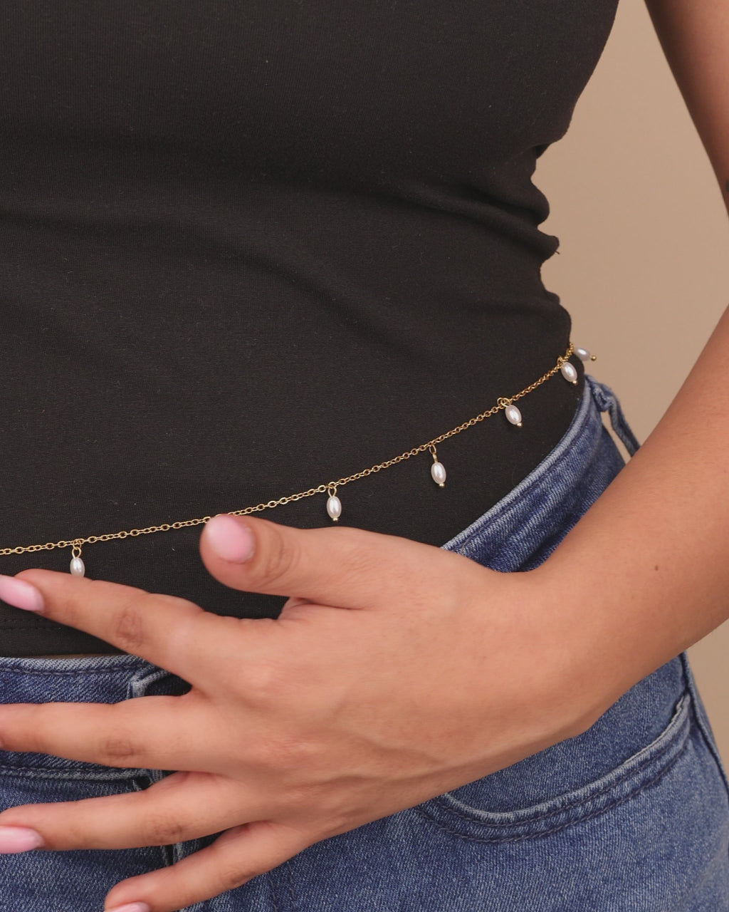 Celeste Pearl Body Chain
