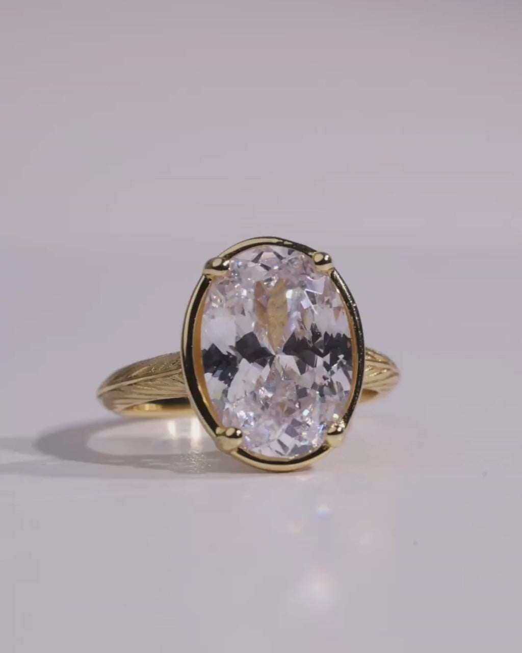 Sterling Silver Oval Cut CZ Cocktail Ring