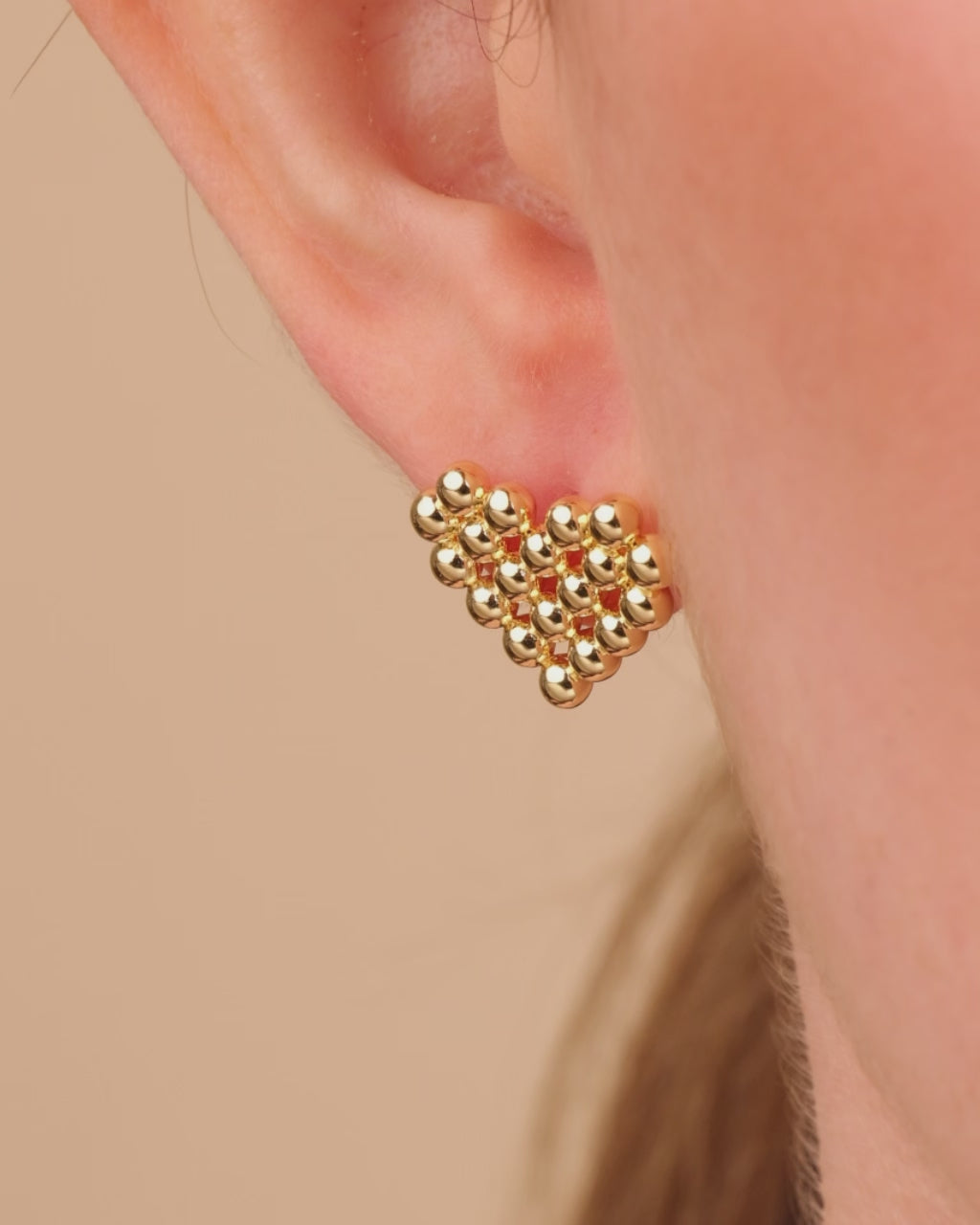 Meredith Heart Stud Earrings