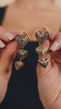Beating Heart Drop Stud Earrings
