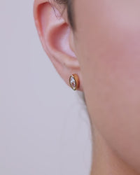 Sterling Silver Marquise Cut Bezel Set Stud Earrings