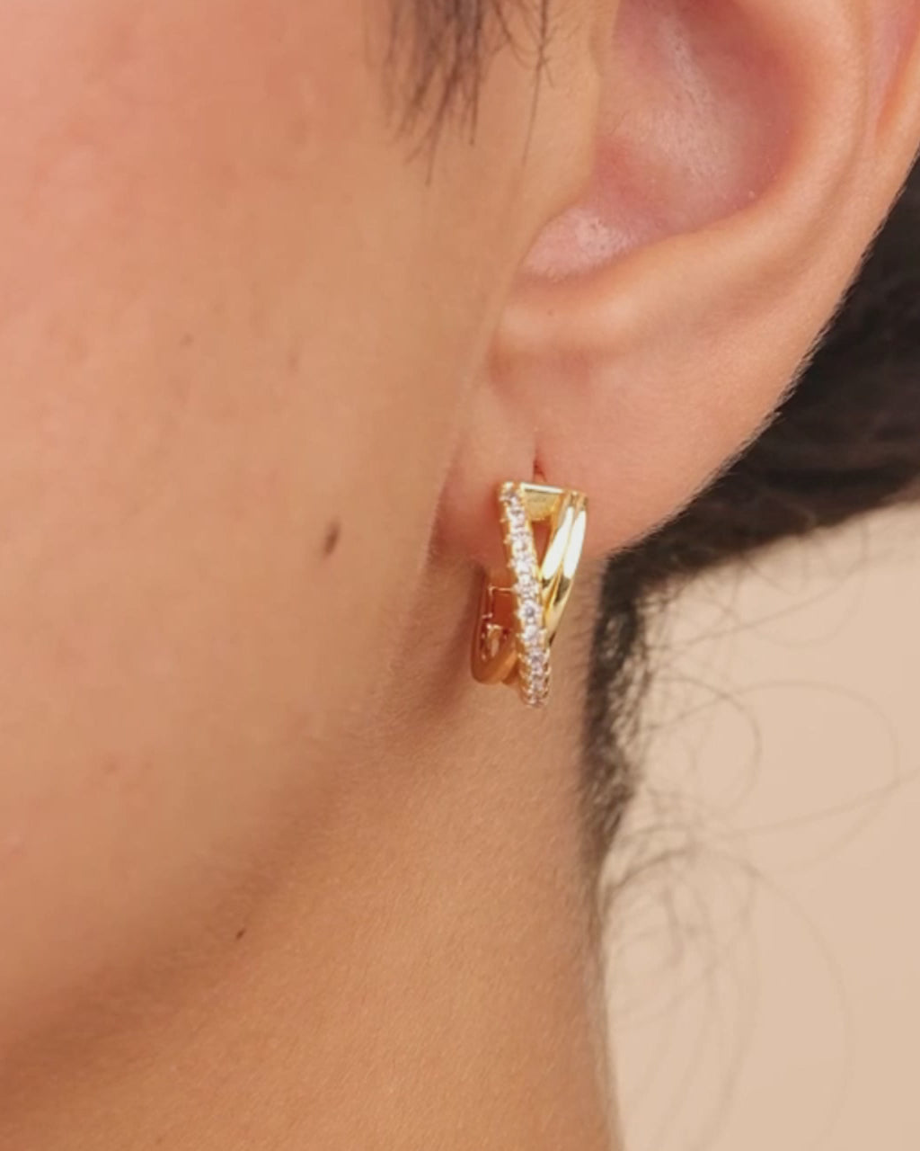 Juliana CZ Hoop Earrings
