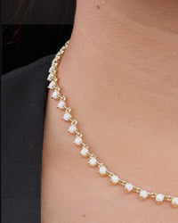 Brigid Staggered Opal Tennis Necklace