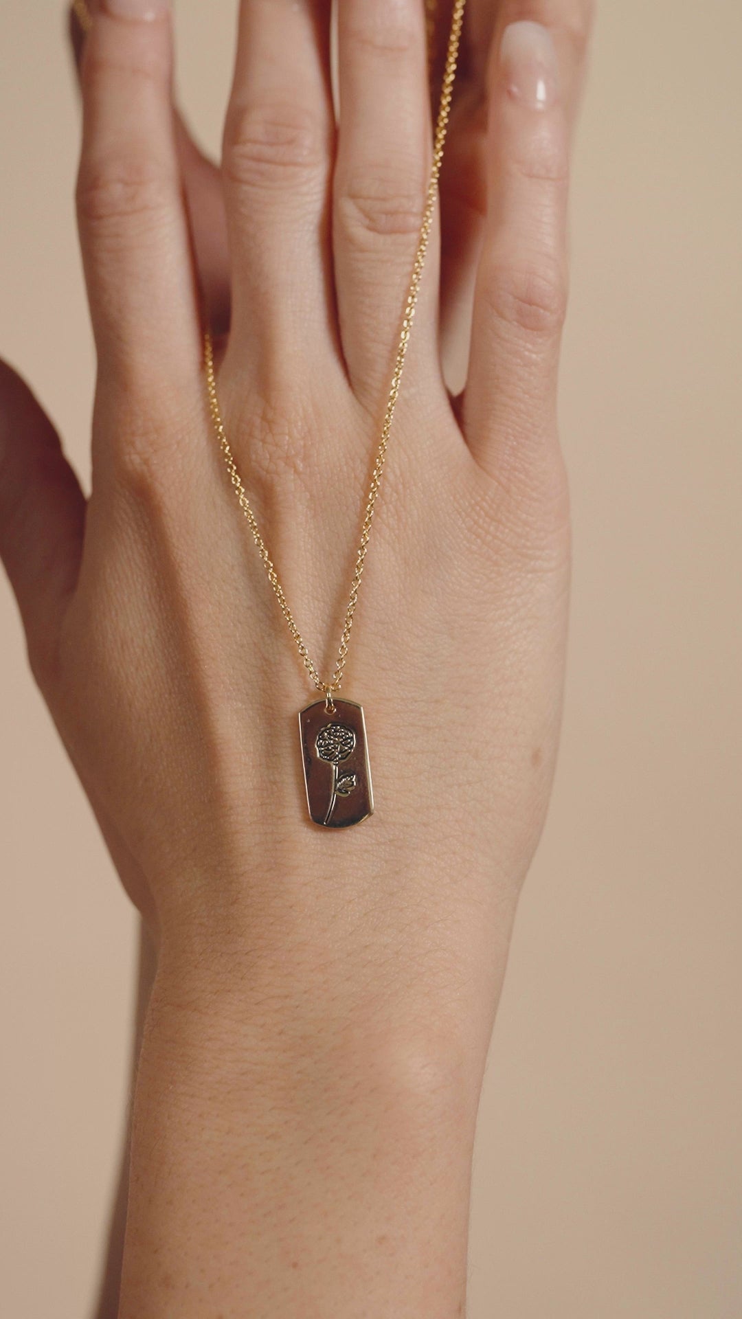 Birth Flower Pendant