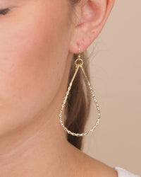 Hammered Teardrop Dangle Earring