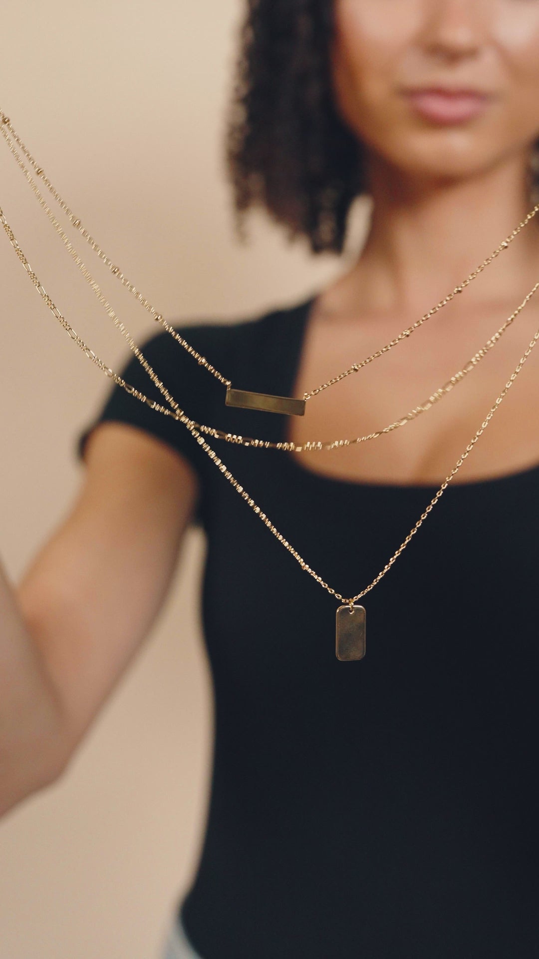 Triple Layered Bar Necklace