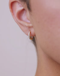 Sterling Silver Thin Bezel Statement Hoops