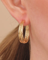Corinne Textured Braided Hoop Earrings