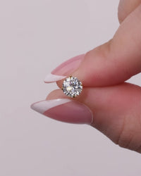 Sterling Silver 4mm CZ Stud Earrings