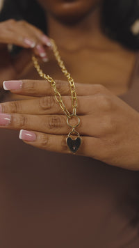 Mirren Heart Padlock Necklace
