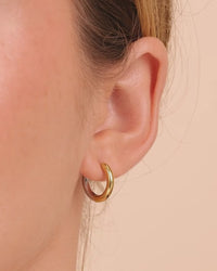 Cinzia Dual Tone Thin Micro Hoops