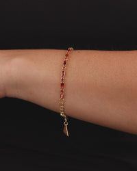 Georgia Garnet CZ Tennis Bracelet