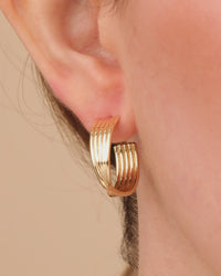 Katya Textured Hoop Earrings