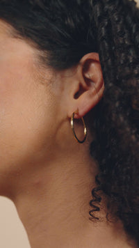 Sterling Silver Anita Textured Hoop Earrings