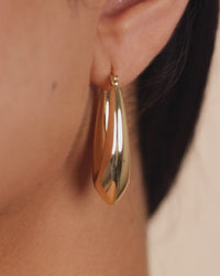 1.5" V Drop Hoop Earrings