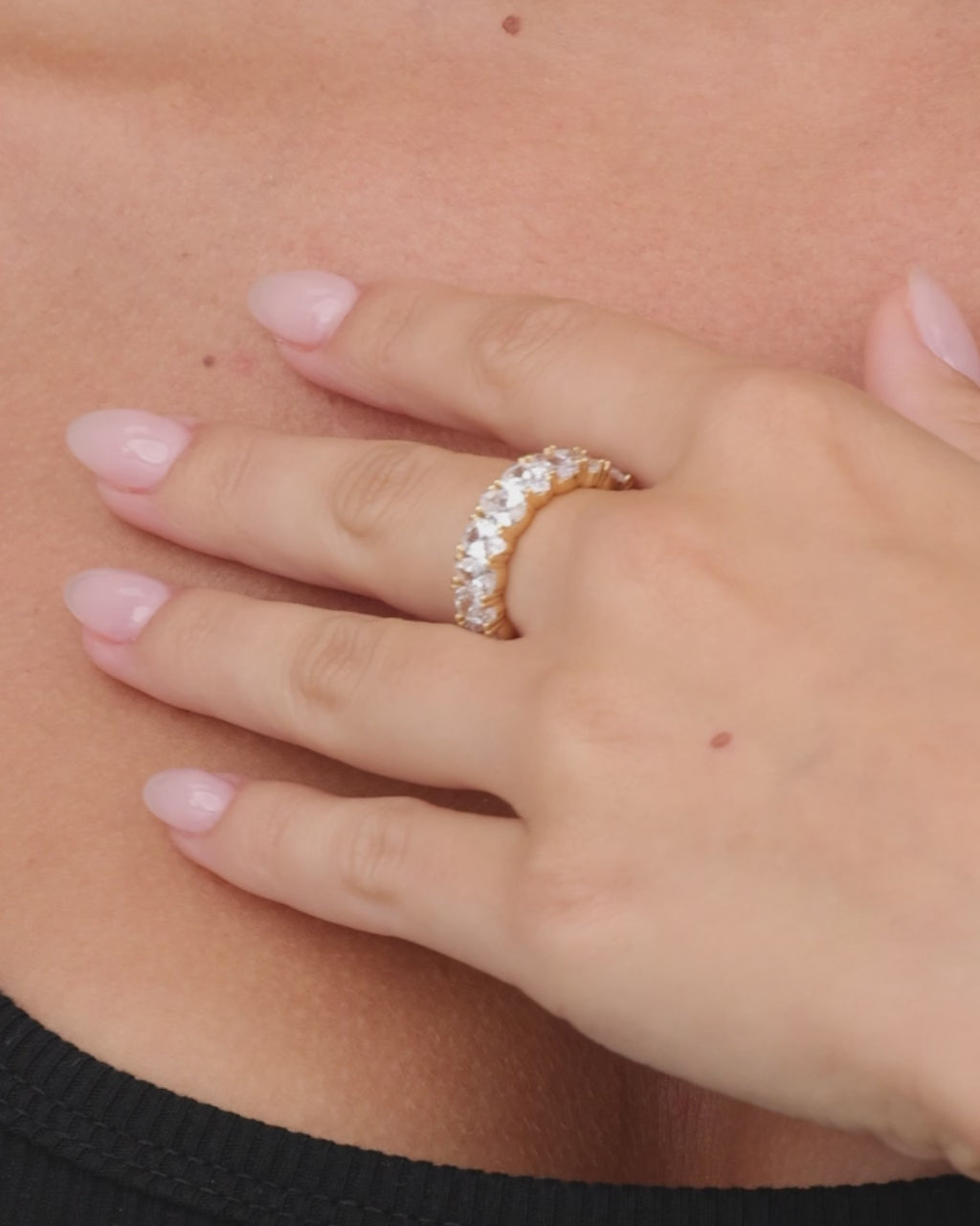 Sterling Silver Janis CZ Eternity Band Ring