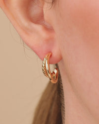 Arcadia Double Row Huggie Hoop Earrings