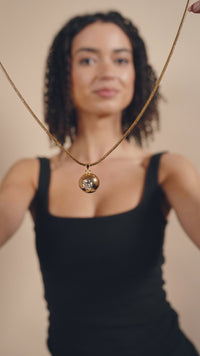 Zora CZ Dome Pendant Necklace
