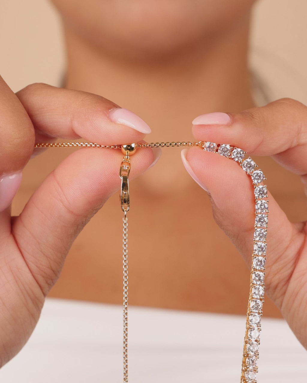Jadon Adjustable CZ Tennis Necklace – Sterling Forever