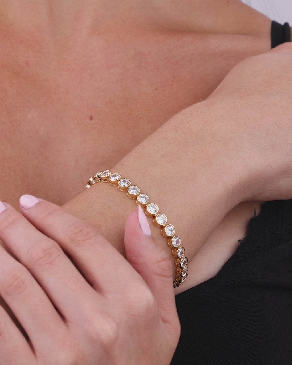 Helene Bezel 5mm CZ Tennis Bracelet