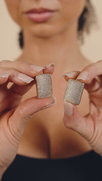 Beignet CZ Stud Earrings
