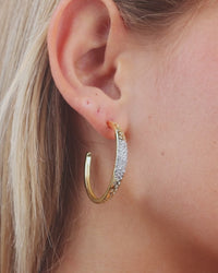 Cherise Pave CZ Hoop Earring
