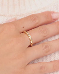 Sterling Silver Nixie Twist Band Ring
