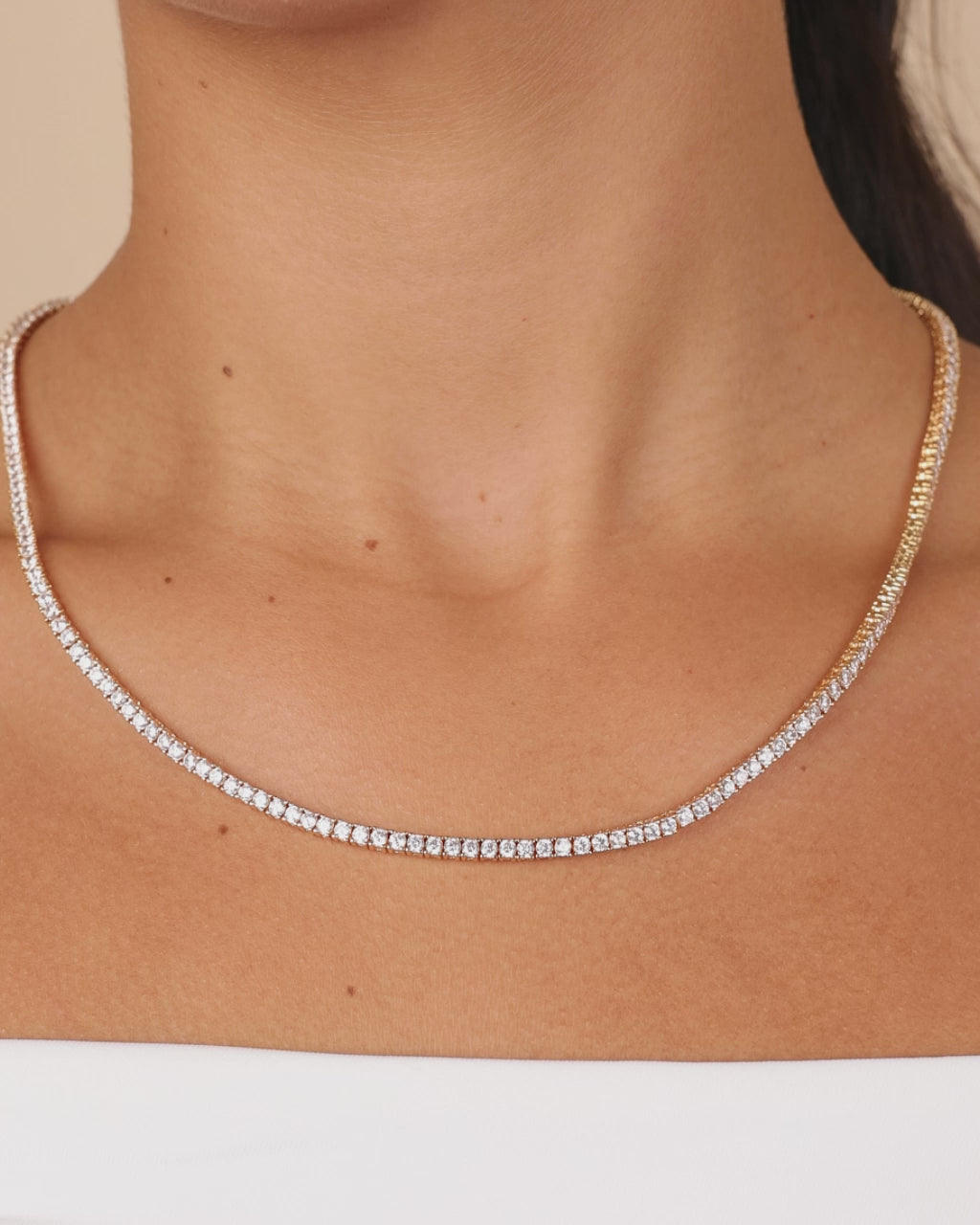 Cecil CZ Tennis Necklace