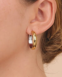Betina Dual Tone Thick Micro Hoops