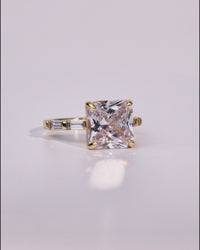 Sterling Silver Princess Baguette Ring