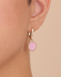 Rose Petal Short Drop Earrings