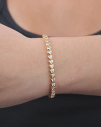 Helene Heart Cut Tennis Bracelet
