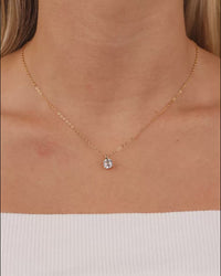 Sterling Silver Asscher Prong Set Pendant