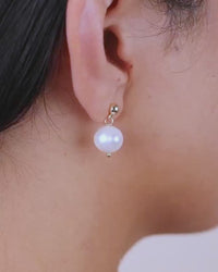 Large Baroque Pearl Drop Studs