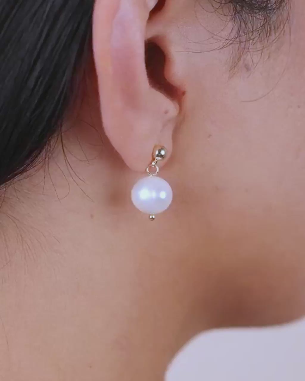Large Baroque Pearl Drop Studs