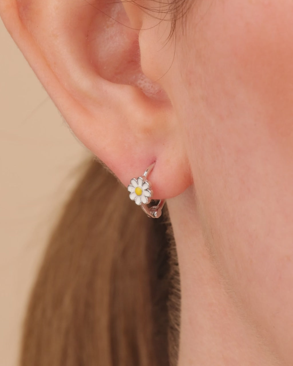 Stella Flower Micro Hoop Earrings