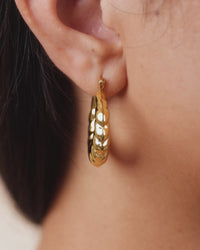 Piper Twisted Polished Hoop Earrings