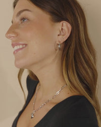 Sterling Silver Anita Textured Hoop Earrings