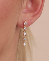 Sterling Silver Jacinda CZ Dangle Earrings