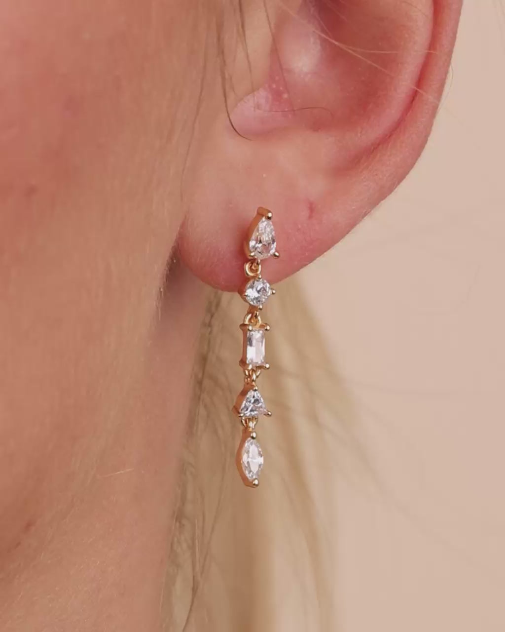 Sterling Silver Jacinda CZ Dangle Earrings