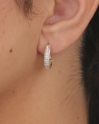 Francesca CZ Rectangular Hoop Earrings